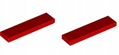 LEGO Пластина плоский 1х4 красный 243121 2431 - 2 шт