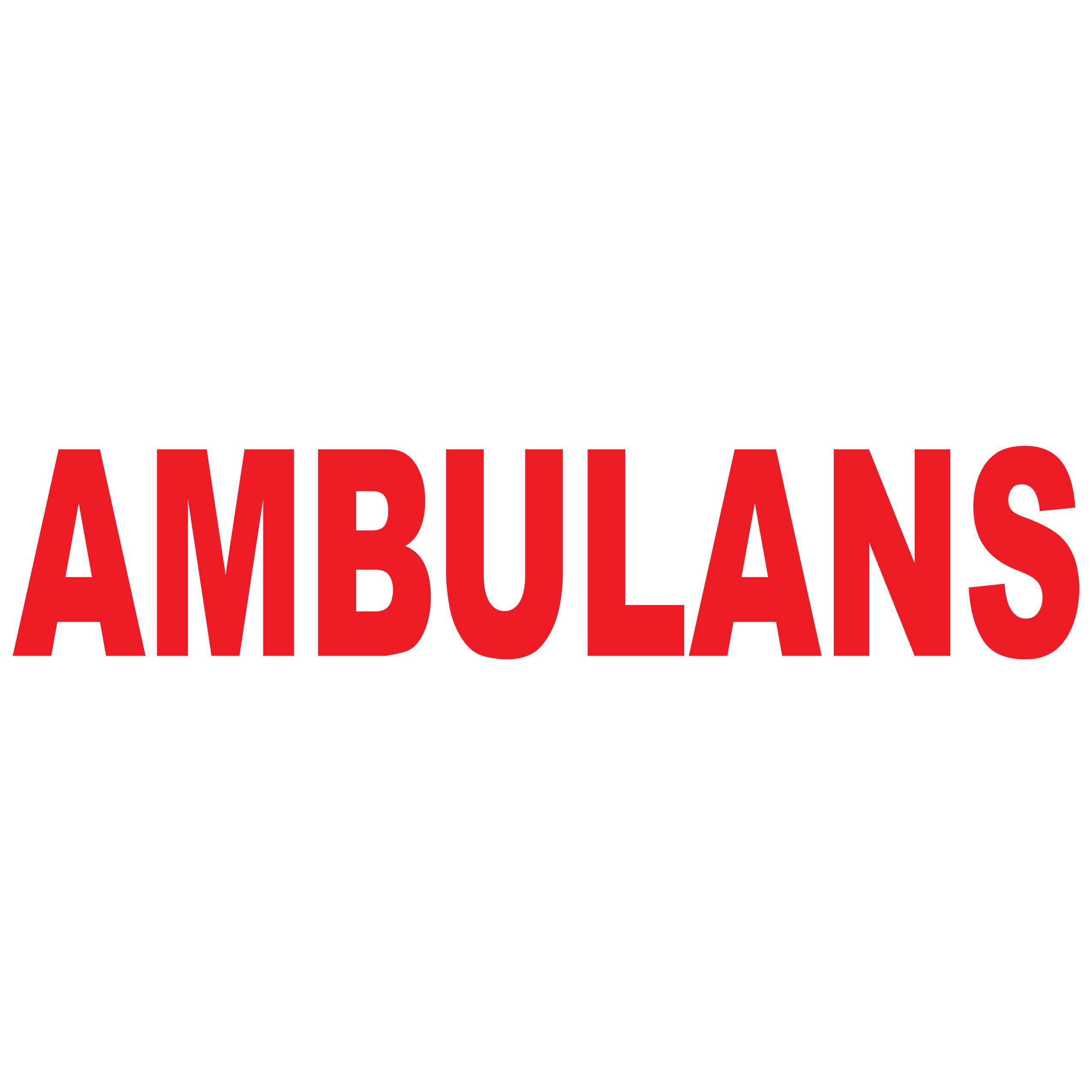 

Odblaskowa naklejka na karetkę Ambulans 70 cm Prm