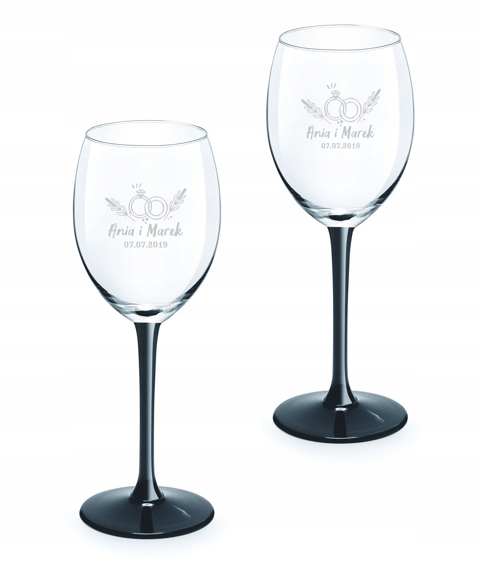 KIELISZKI DO WINA 330 ml Z GRAWEREM ŚLUB PREZENT