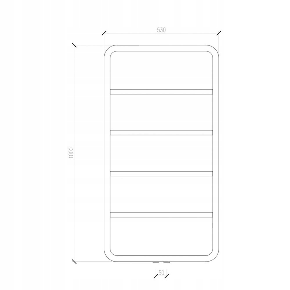 dekoracyjny grzejnik ART 100 x 53 retro biały Szerokość 530 mm