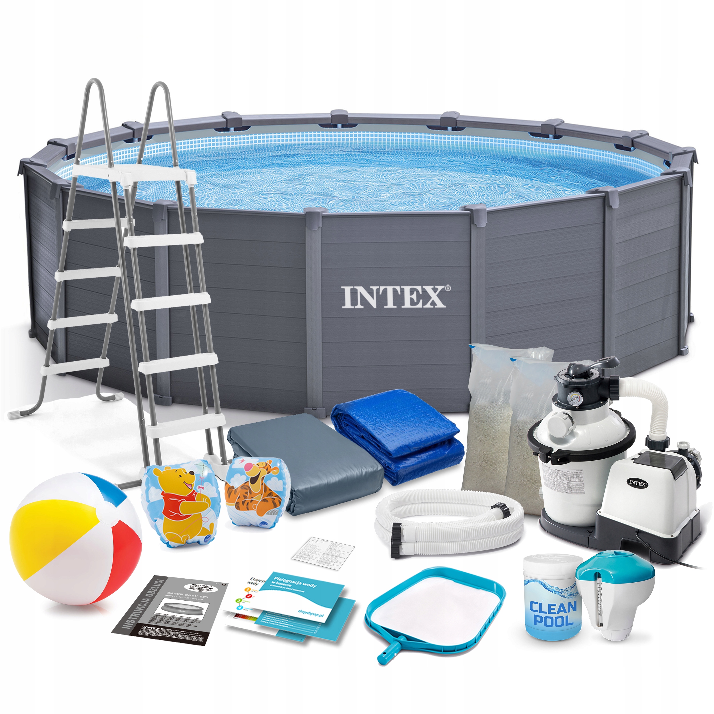 

Basen Ogrodowy Panelowy Intex 478x124 zestaw 18w1