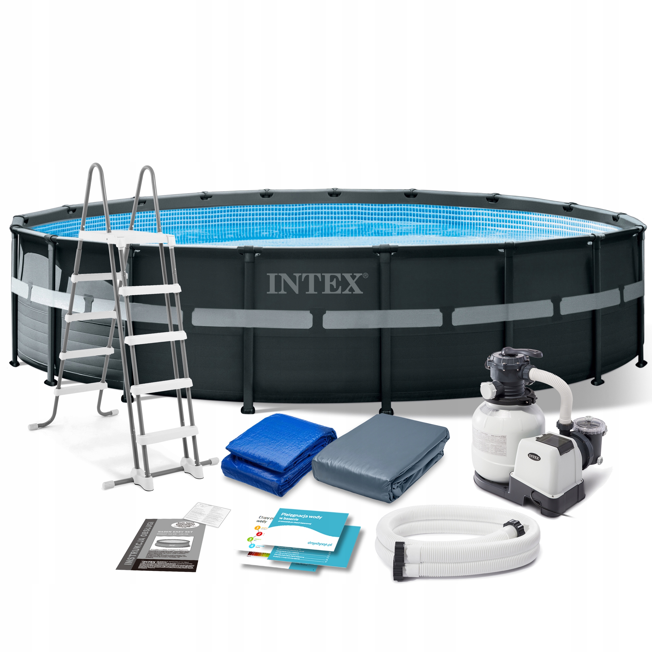 

Basen ogrodowy stelażowy Intex 549x132 zestaw 11w1