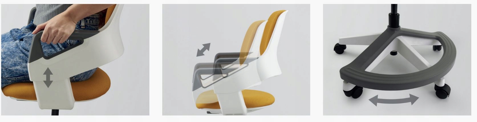 FOTELIK ROSNĄCY Z DZIECKIEM ROOKEE Steelblue Szerokość mebla 70 cm