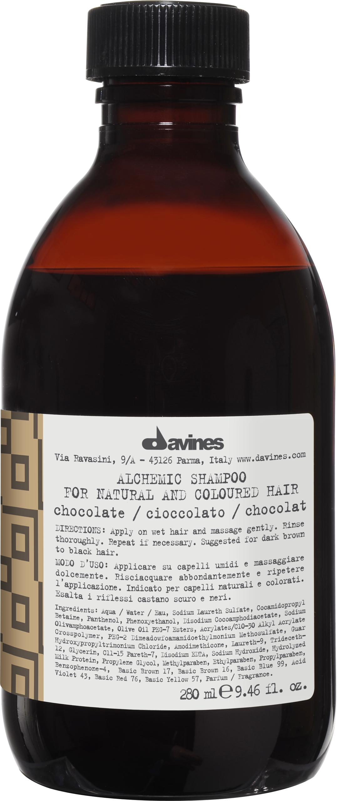 Davines Alchemic Shampoo For Natural & Coloured Hair Chocolate 280 ml