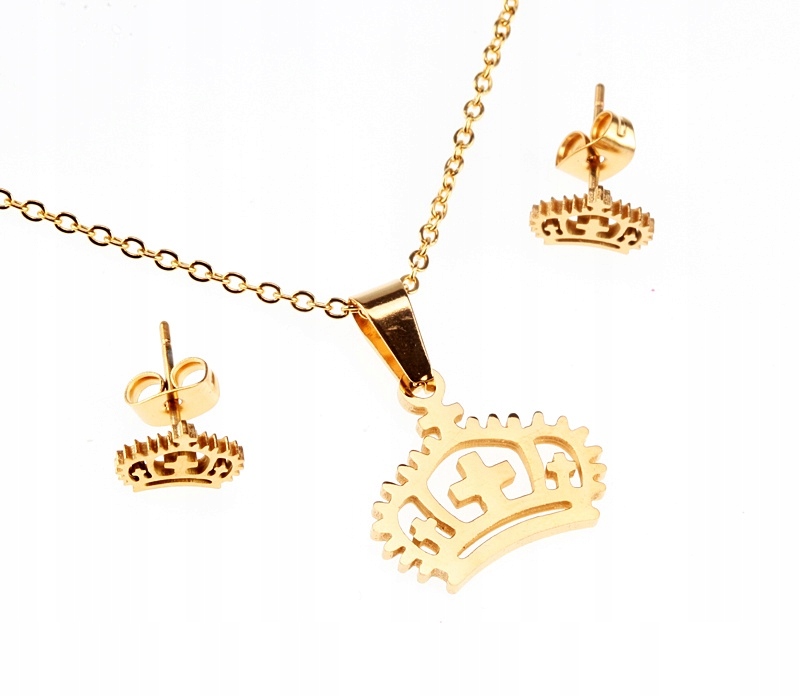 

H4170 Kolczyki Naszyjnik Stal Chirurgiczna Komplet