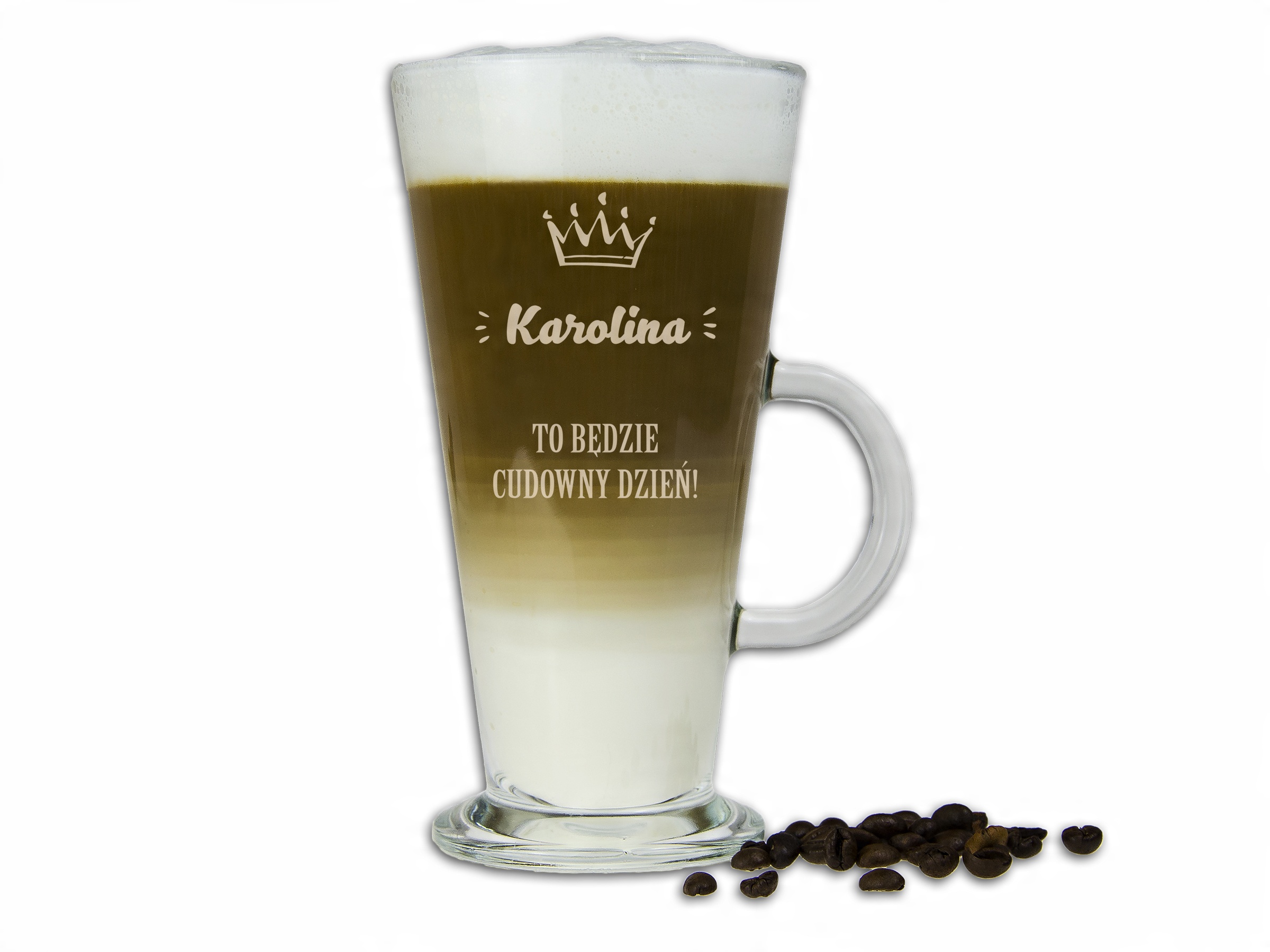 

Szklanka Latte Z Napisami Na Prezent Grawer 455ml