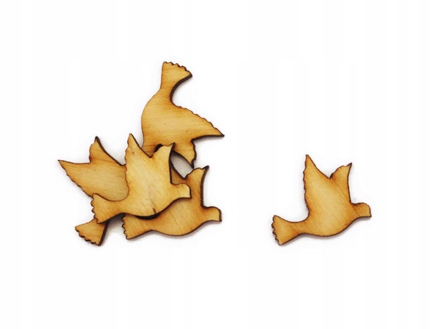 

Gołąbki Ślub Wesele Dekor 5 szt 20,5 x 25 mm WS132