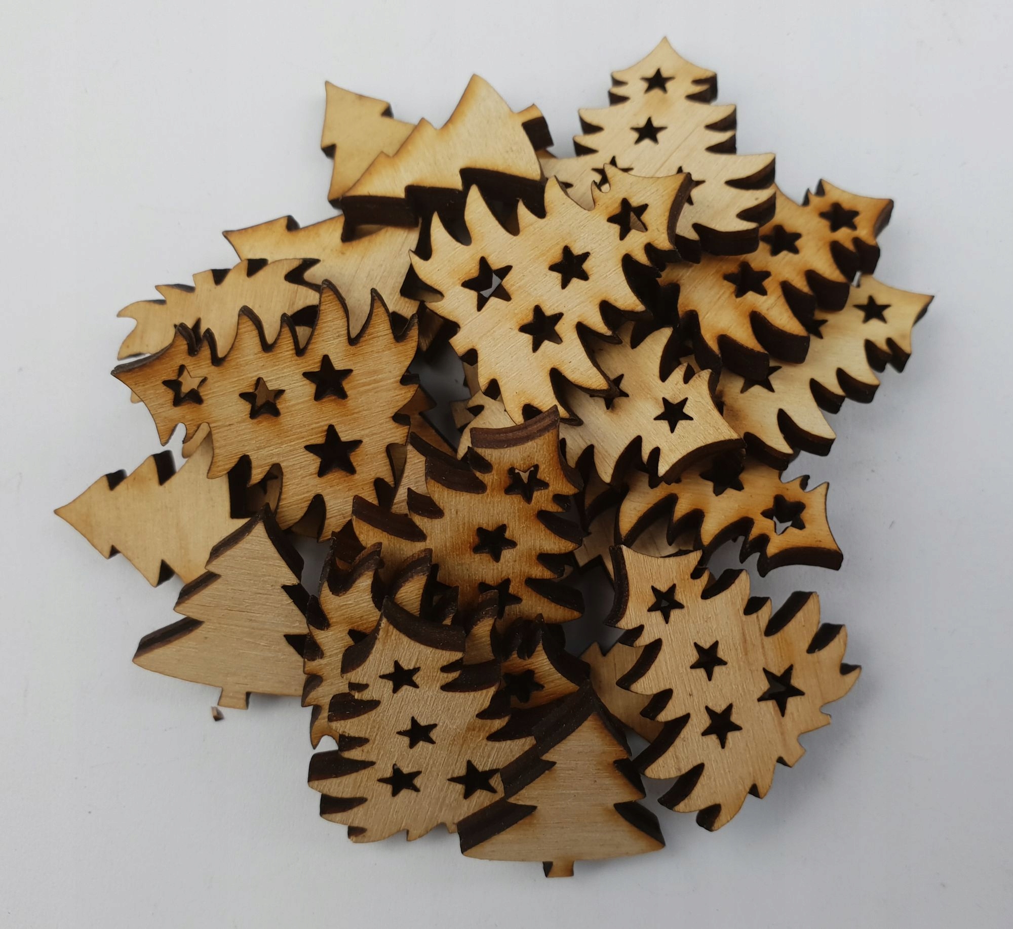 CHOINKA CHOINKI 24 szt 12x2,5cm i 12x2cm scrapki Motyw Choinka