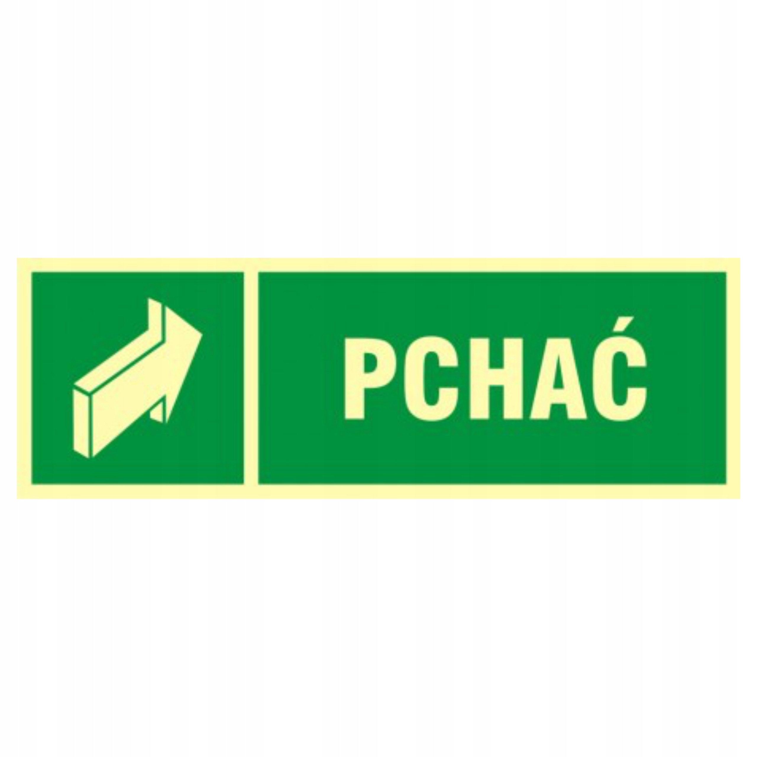 

Znak tabliczka AC050 naklejka folia strzałka Pchać