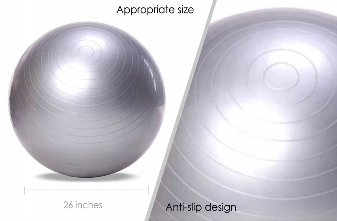 PIŁKA DO ĆWICZEŃ PILATES REHABILITACYJNA 65 CM Model SDH364-BLUE