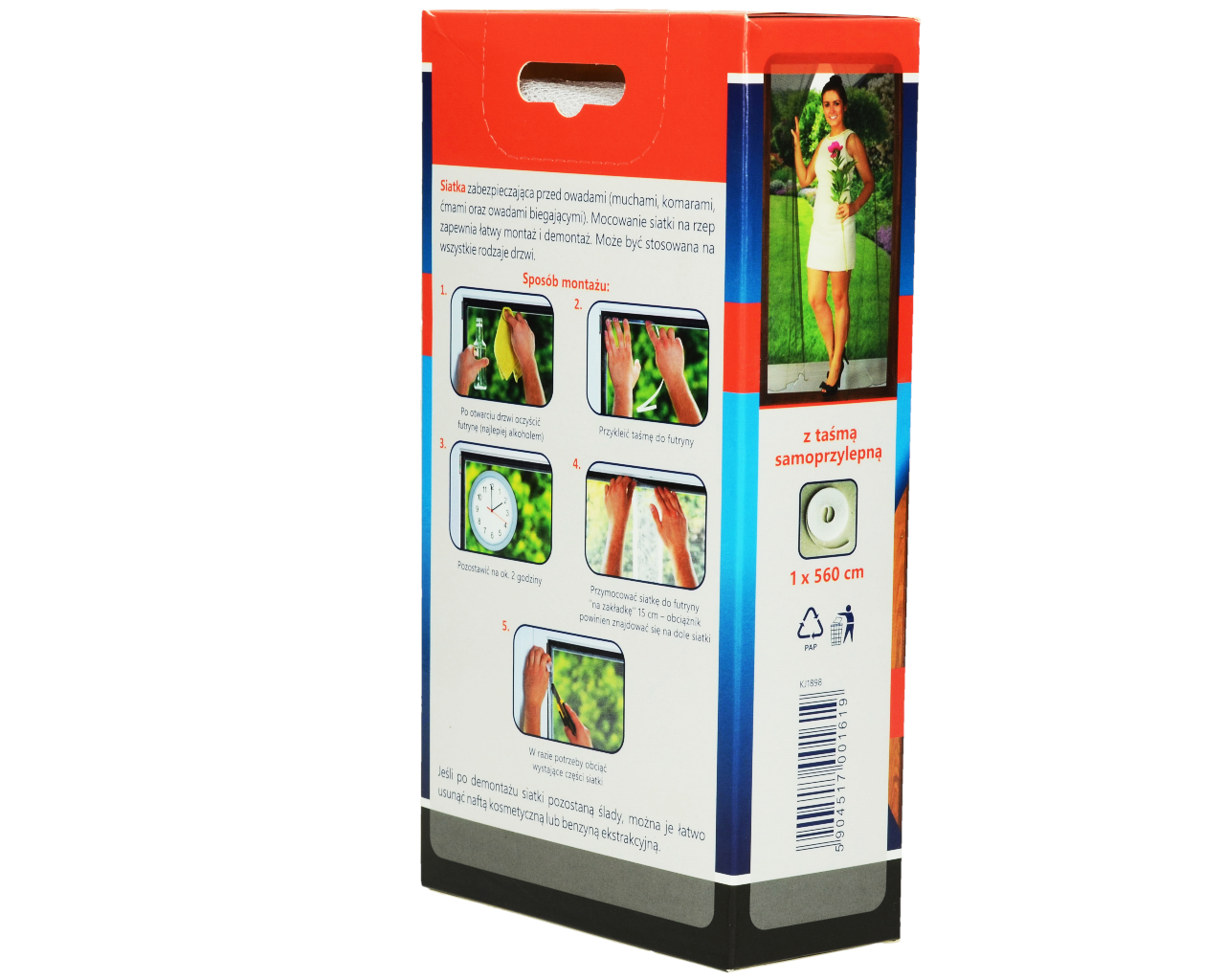 SIATKA MOSKITIERA NA DRZWI NA OWADY BROS 140x220CM Producent Bros