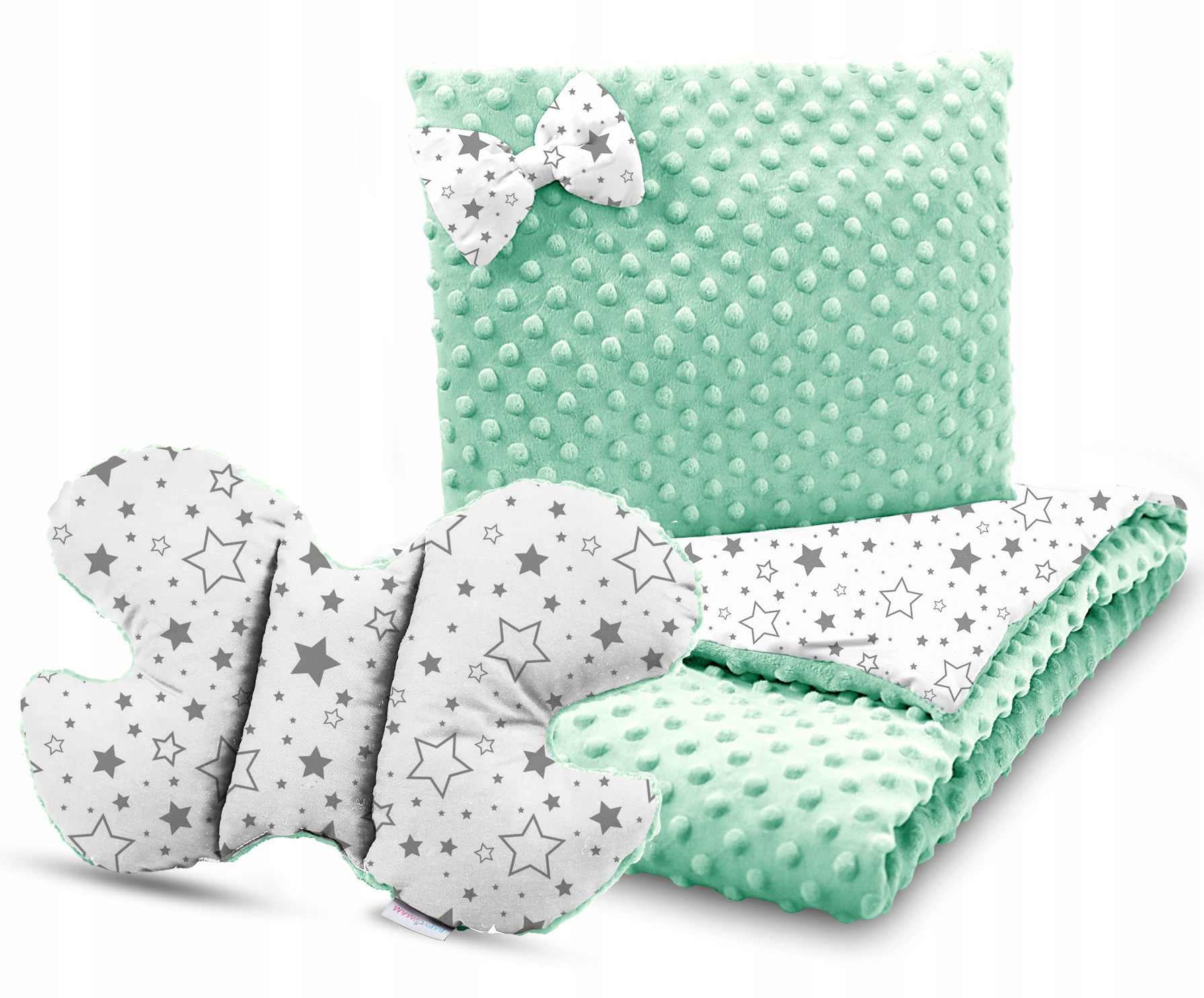 

Kocyk Minky Do Wózka Poduszka+kołderka+motylek 3w1