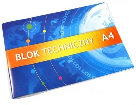 

Blok techniczny szkolny A4 10 kartek biały