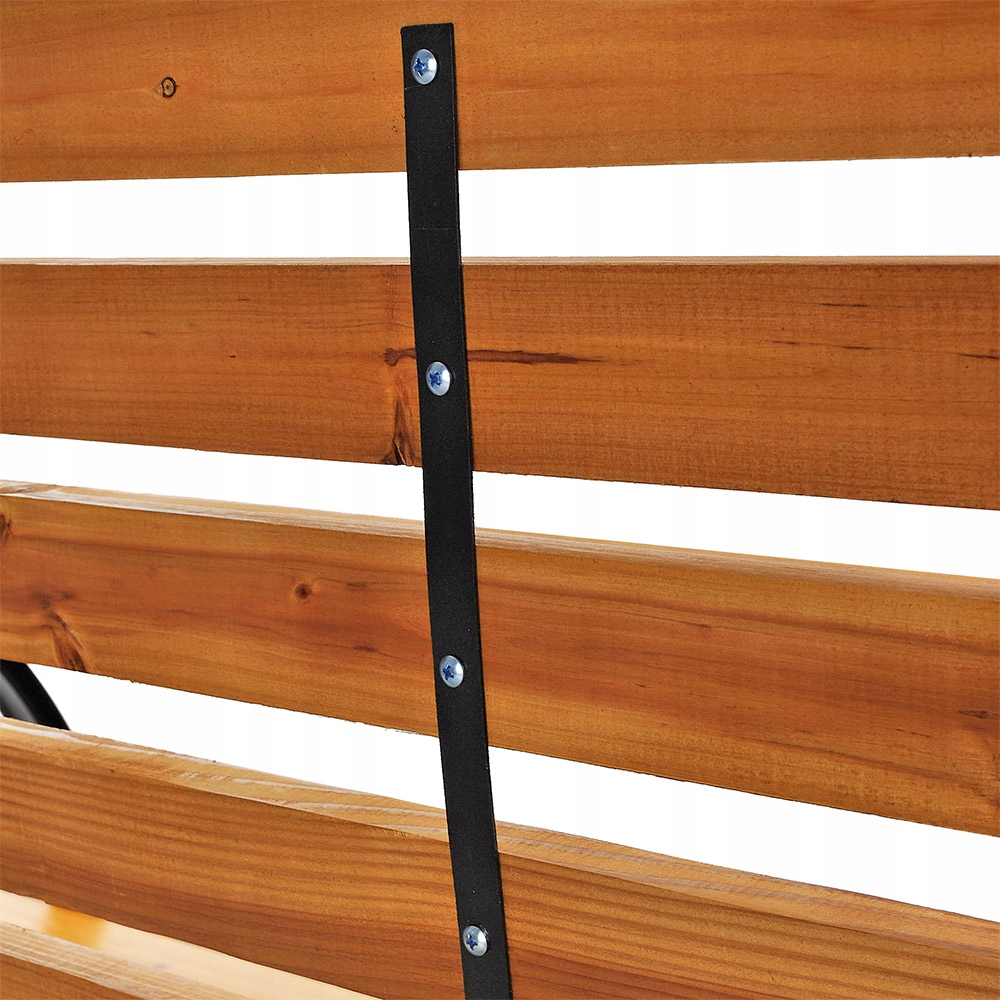 Ławka Ogrodowa Wzmocniona Mocna Drewniana 122cm Długość (dłuższy bok) 122 cm