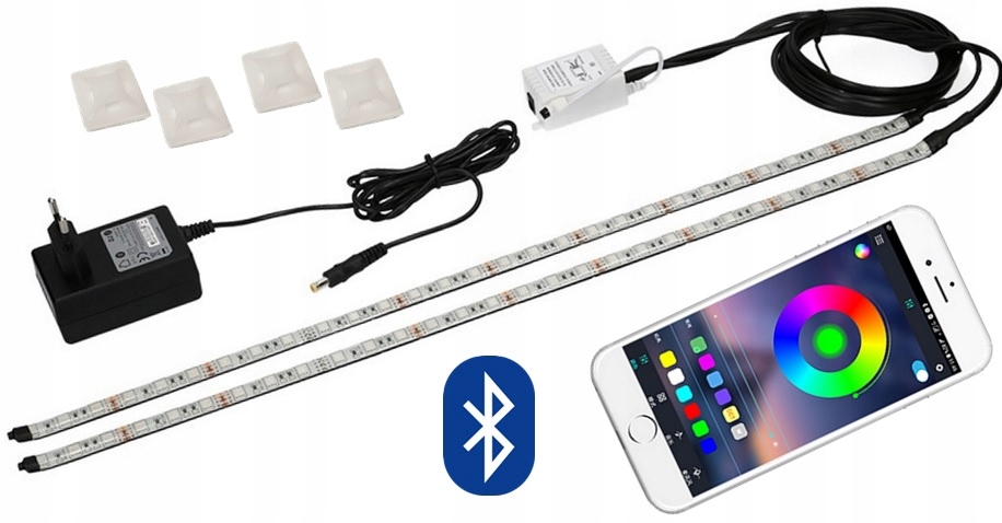 Levně Prof Rgb Led lišta akvárium Bluetoth IP68 2x180cm