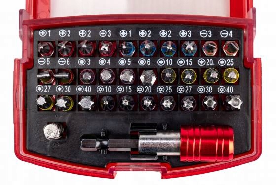 KOŃCÓWKI BITY IMBUS TORX DO WKRĘTARKI ZESTAW 32el Kod producenta Wkrętarka adapter końcówki ph2  bit pz2