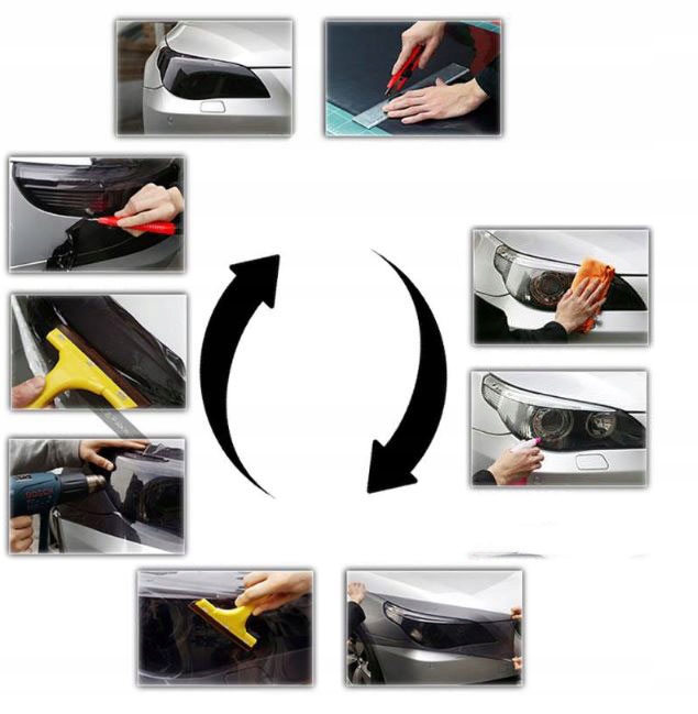 FOLIA DO PRZYCIEMNIANIA LAMP LAMPY 30X50 SKY BLUE Szerokość produktu 30 cm