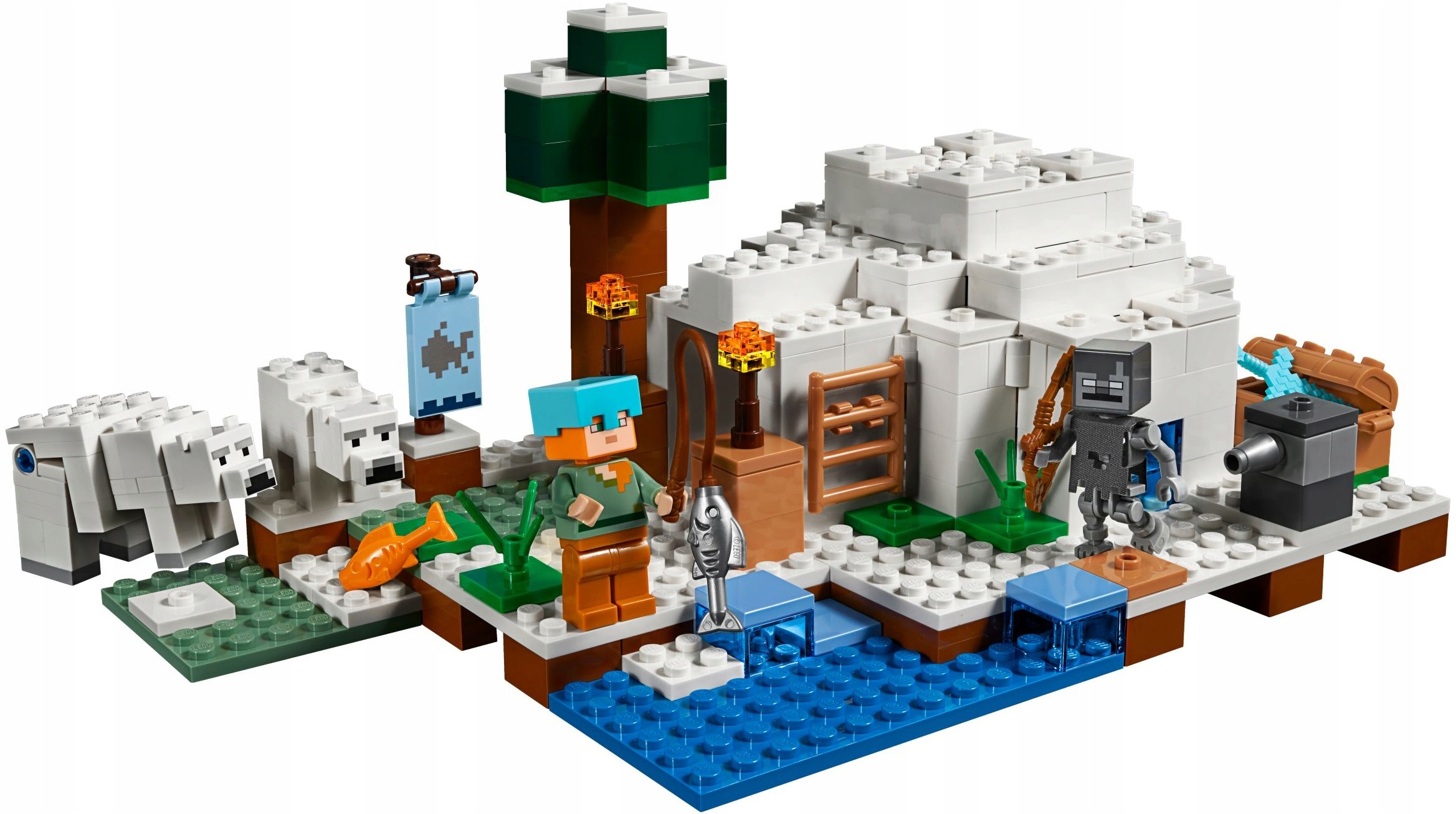 LEGO MINECRAFT 21142 IGLOO NIEDŹWIEDŹ MIŚ ALEX 24h Bohater Minecraft
