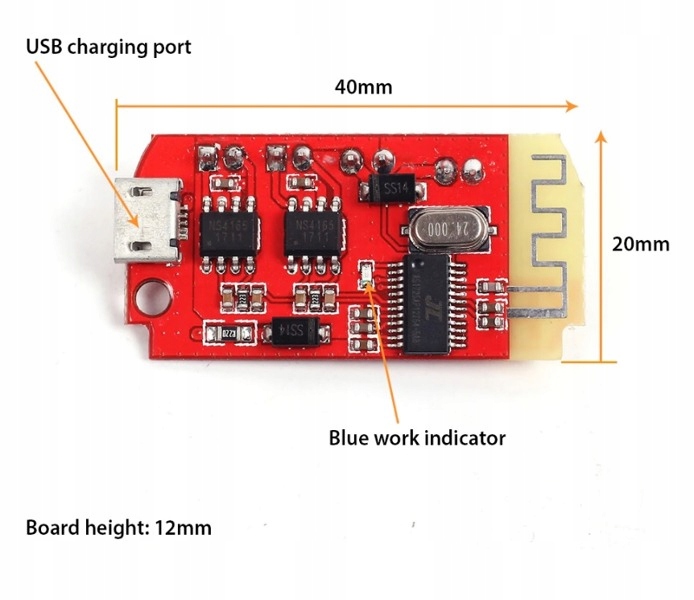 Wzmacniacz audio 2x3W z bluetooth - DW-CT14+ Model DW-CT14+