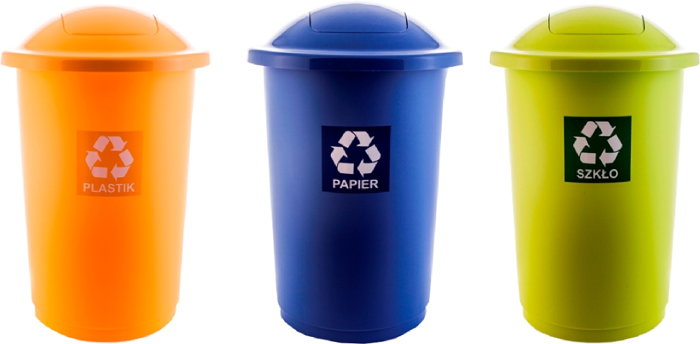 

Zestaw Kosz Do Segregacji Śmieci 50L Top Bin 3 szt