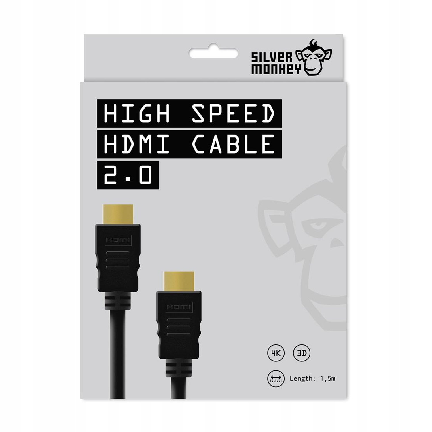 

Kabel Silver Monkey Hdmi 1,5m Audio-Wideo 4K 3D
