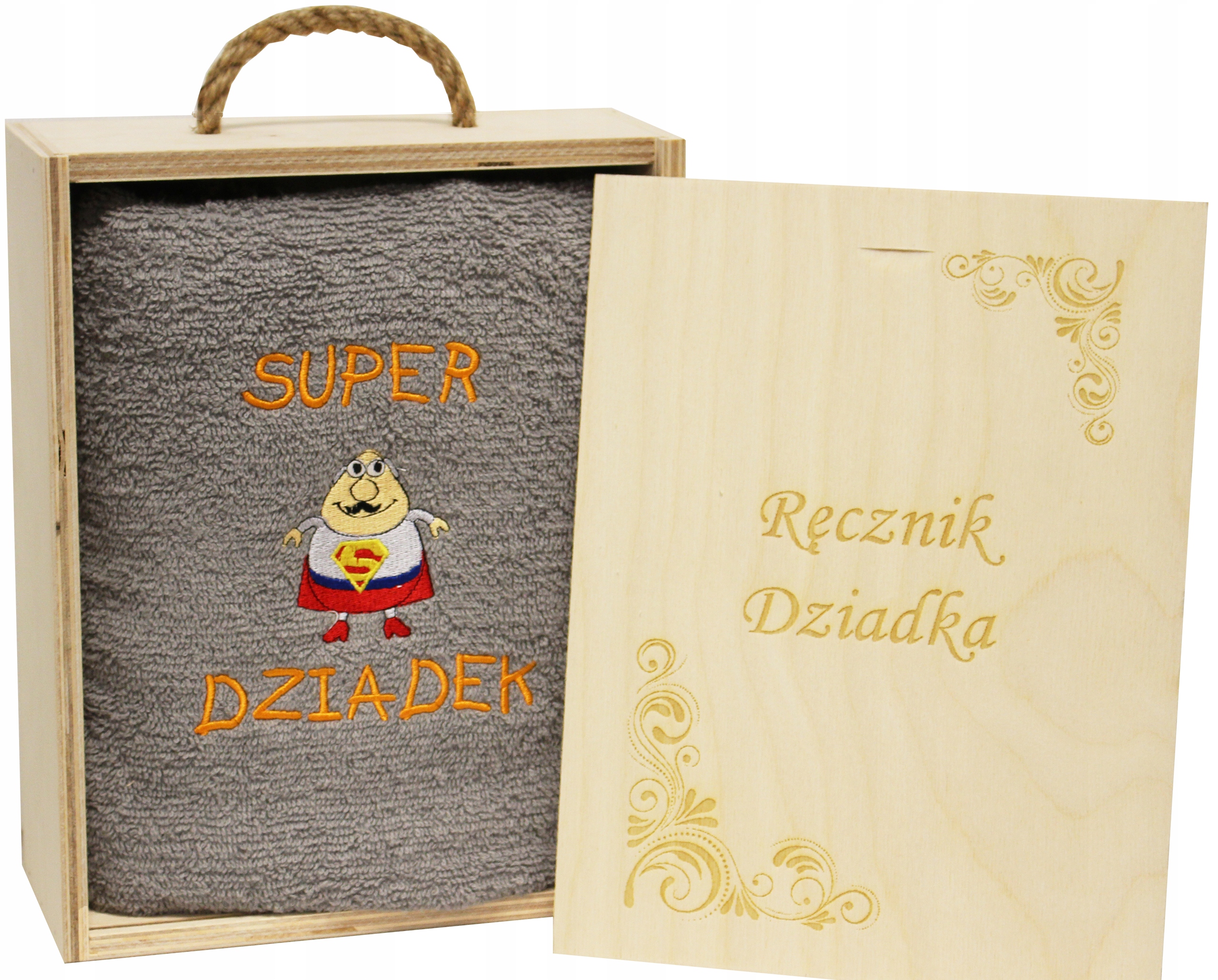 

Ręcznik Z Haftem Babcia Dziadek 70x140 Na Prezent