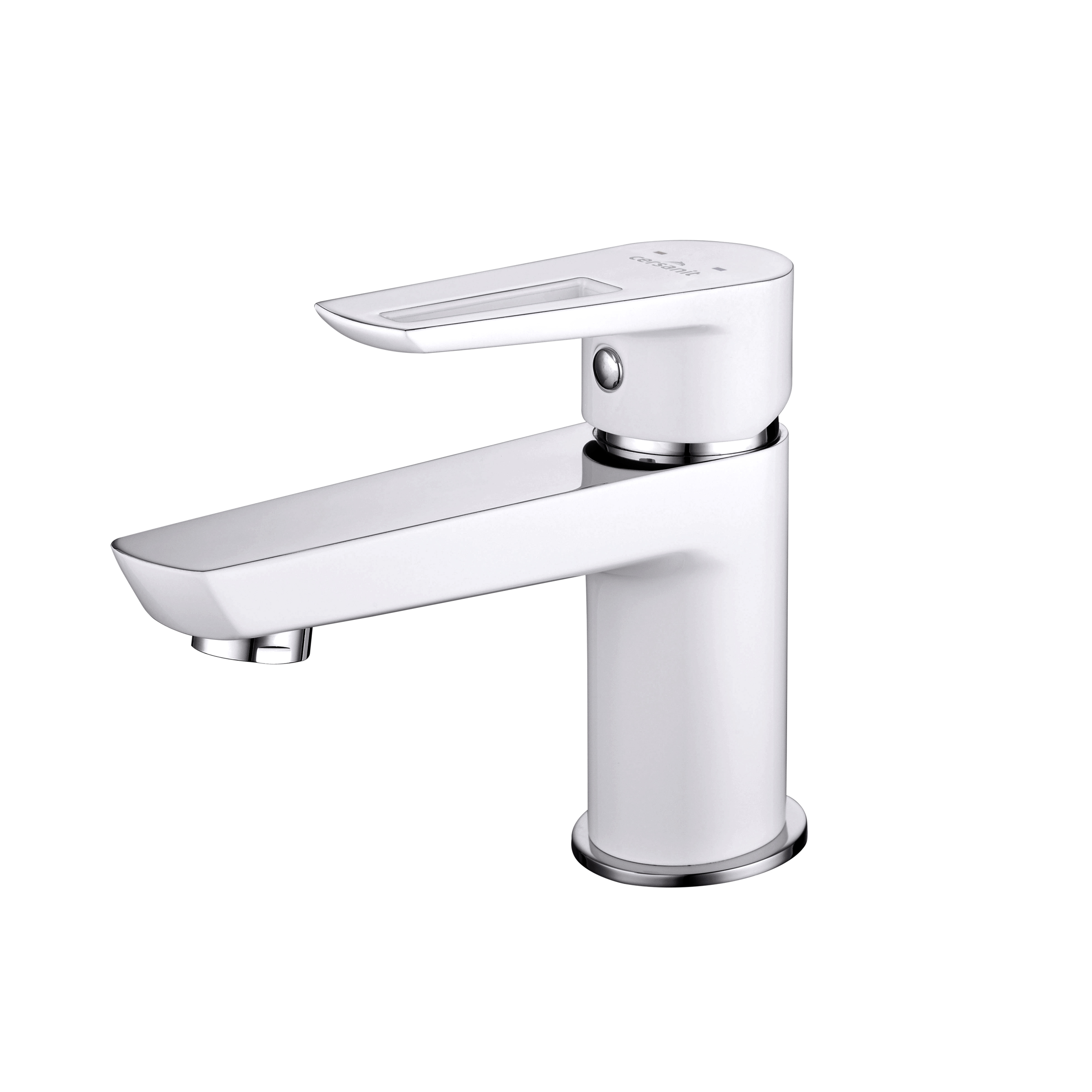 Stojací umyvadlová baterie Cersanit Mille chrom-bílá S951-047 zátka