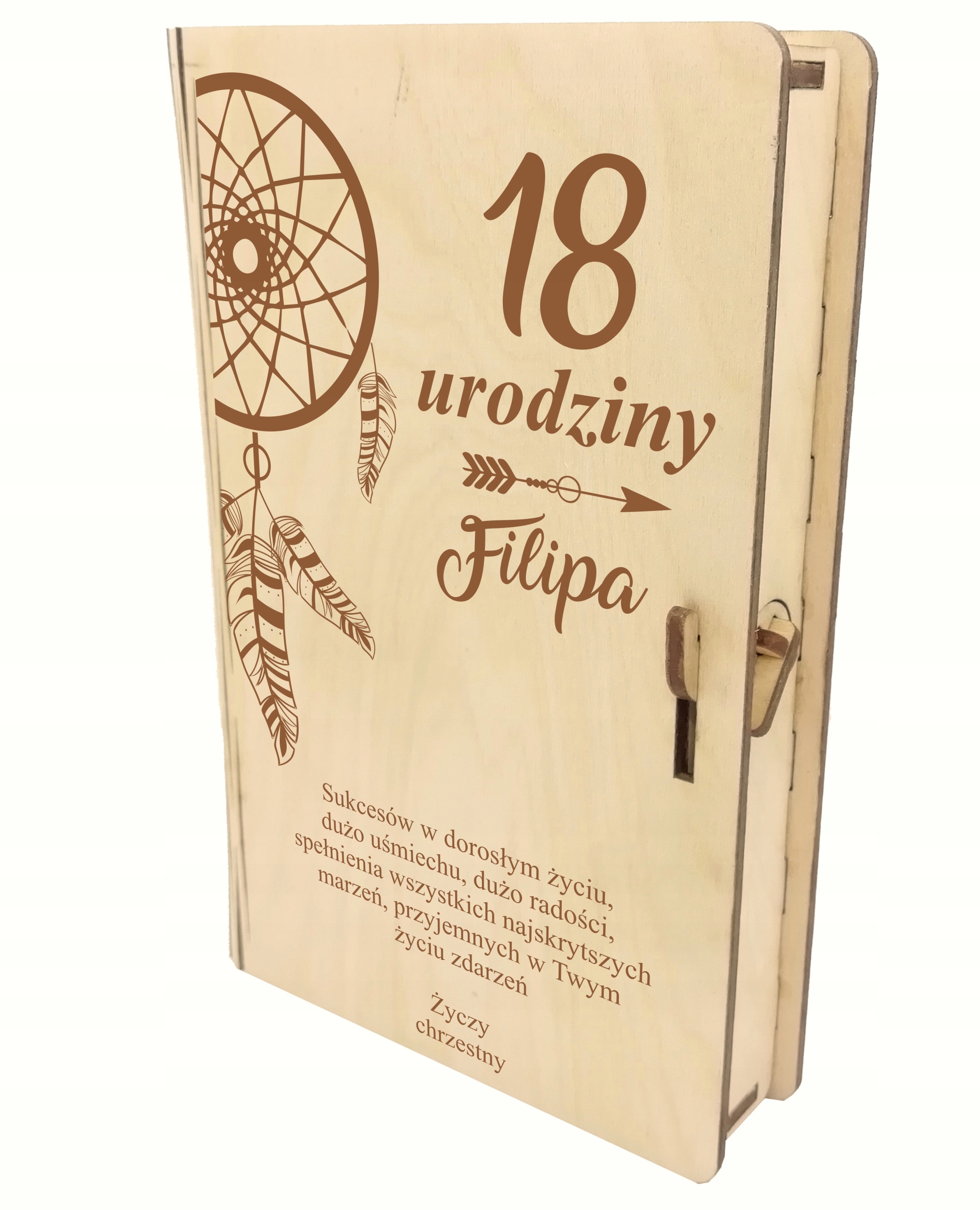 

Drewniane pudełko na Pieniądze Osiemnastka