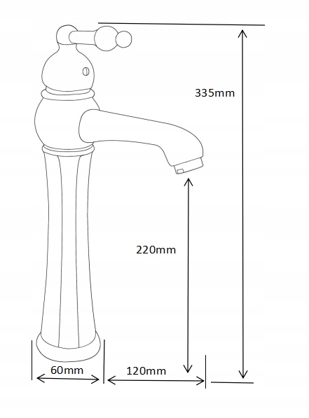 MEXEN RETRO BATERIA UMYWALKOWA WYSOKA CHROM Kod producenta 73210-00