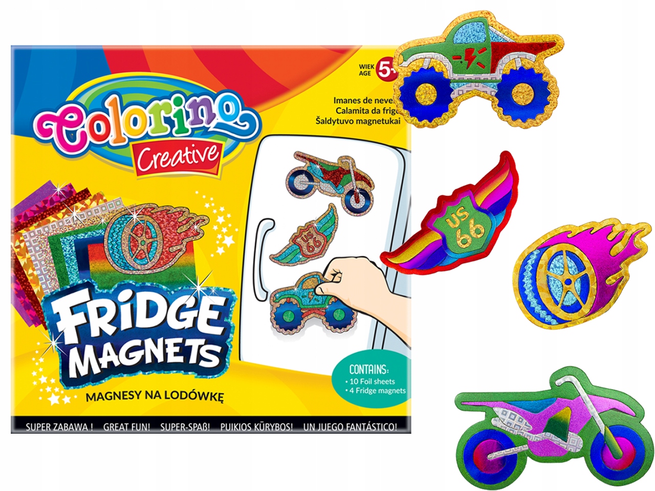 

Magnesy na lodówkę do ozdabiania 4 szt. Colorino