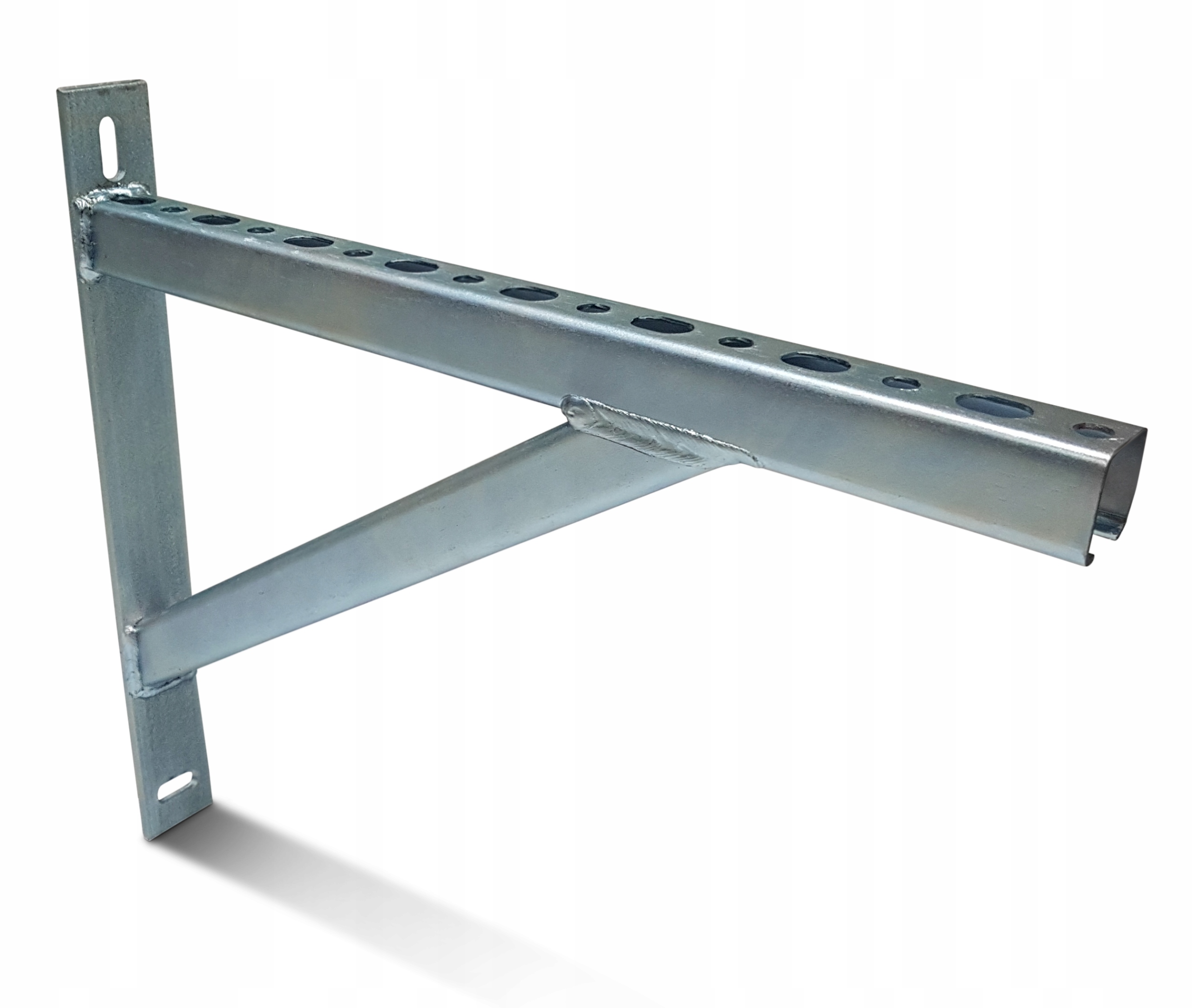 Wspornik ścienny perforowany konsola ocynk 400mm