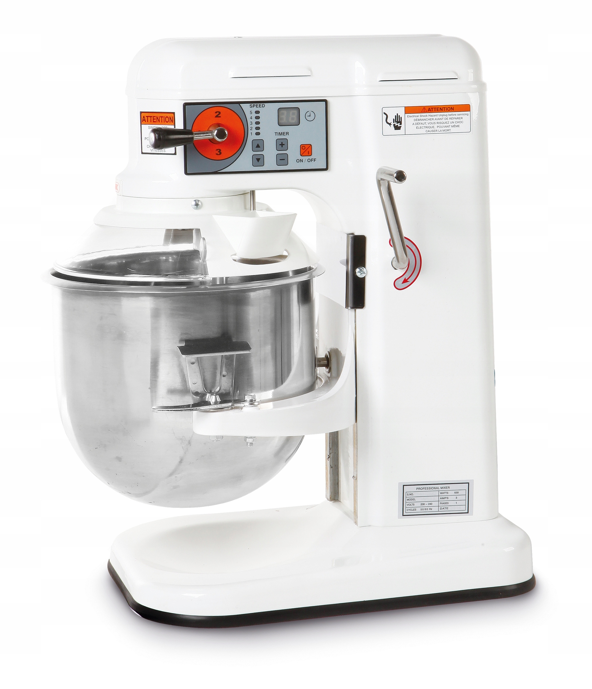 MIKSER PLANETARNY 9,5L HENDI 3 KOŃCÓWKI 650W Kod producenta 226278