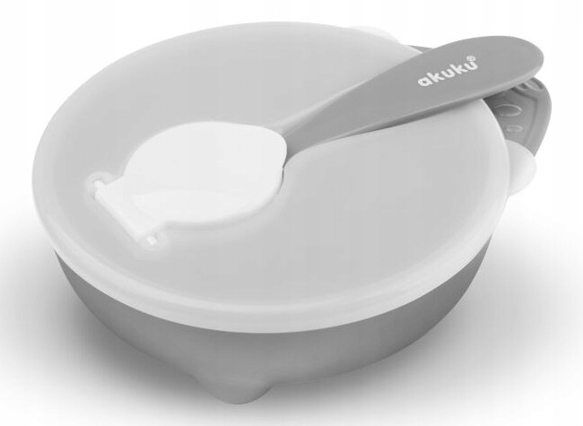 AKUKU miska MISECZKA z pokrywką i łyżeczką Marka Akuku