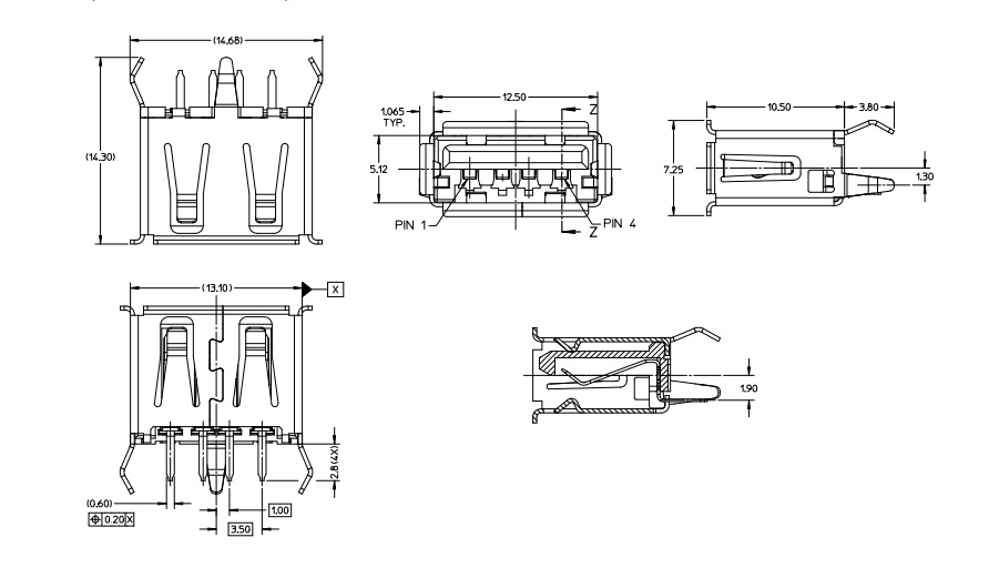 Gniazdo USB pionowe do panela 10mm JVC KENWOOD EAN (GTIN) 191128079204