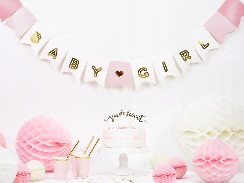 

Baner Baby Shower Baby Girl Narodziny Party 175cm