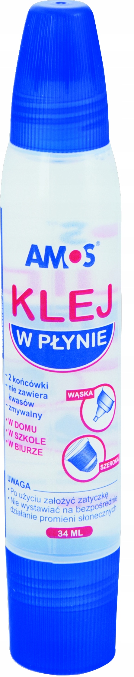 

Klej W Płynie Amos Dwustronny biurowy Szkolny 34ml