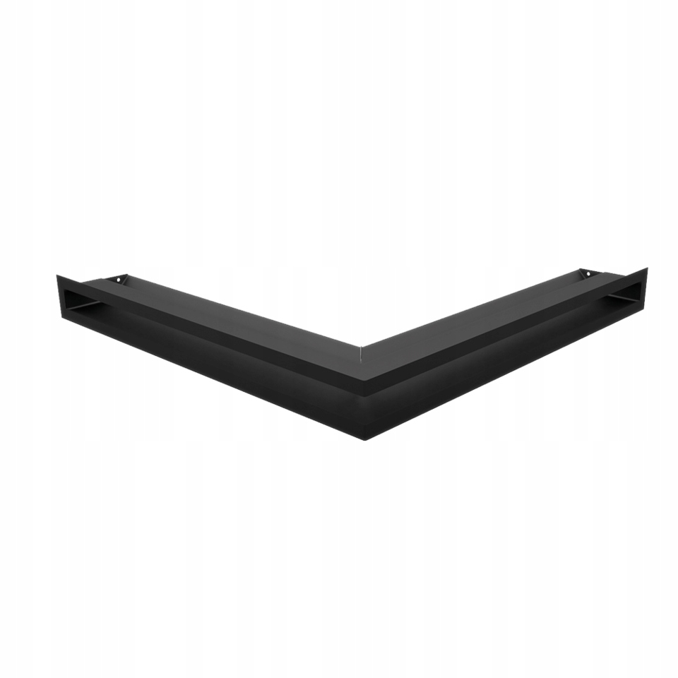 Rohová krbová mřížka Luft 56x56x6 cm černá