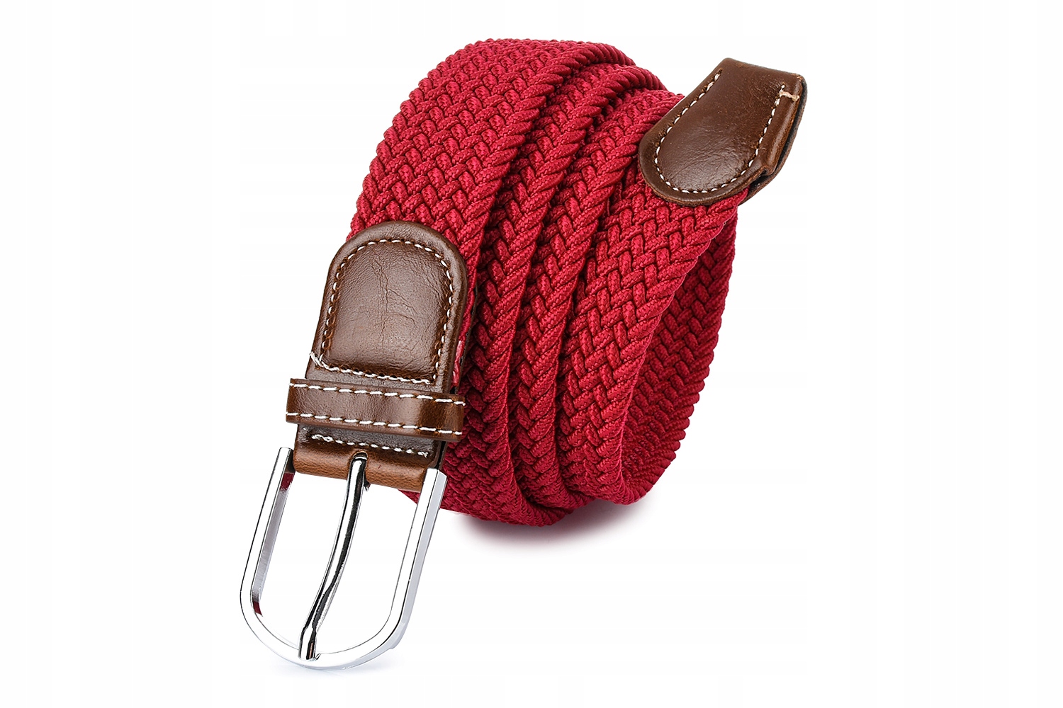 

Damski pasek parciany plecionka skóra elastyczny