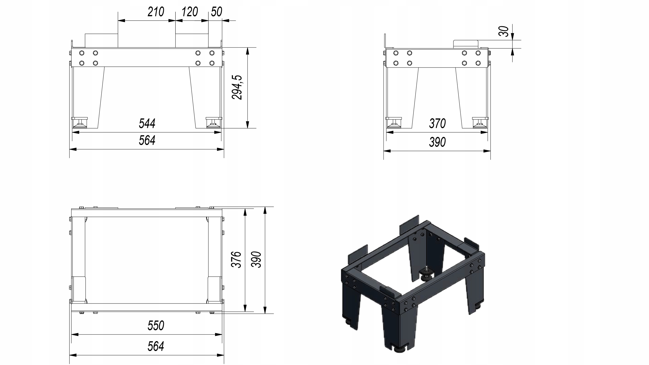 Podstawa Stojak pod wkład kominkowy FRANEK 10 Typ Inne elementy