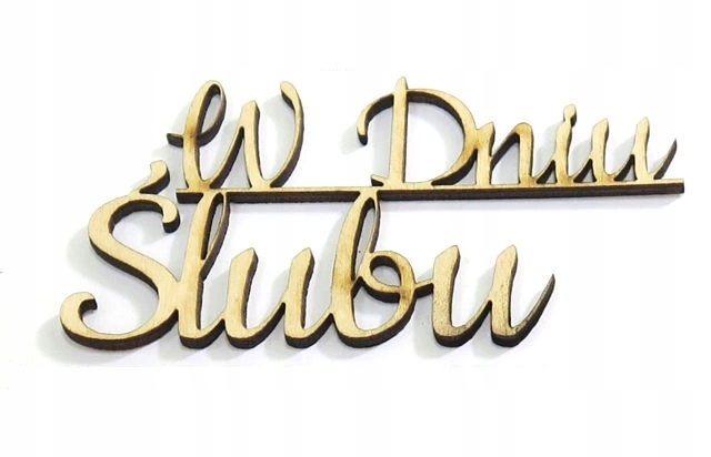 

Decoupage Napis Dekor 'w Dniu Ślubu' 10x5cm DO66