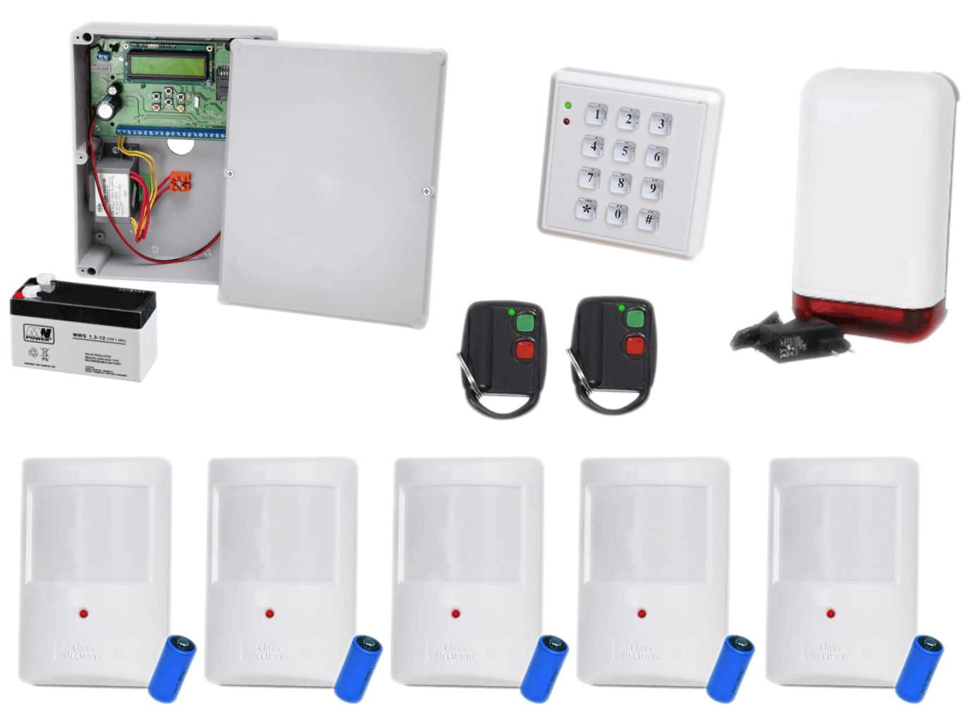 ALARM DO DOMU BEZPRZEWODOWY 5 CZUJEK GSM ELMES