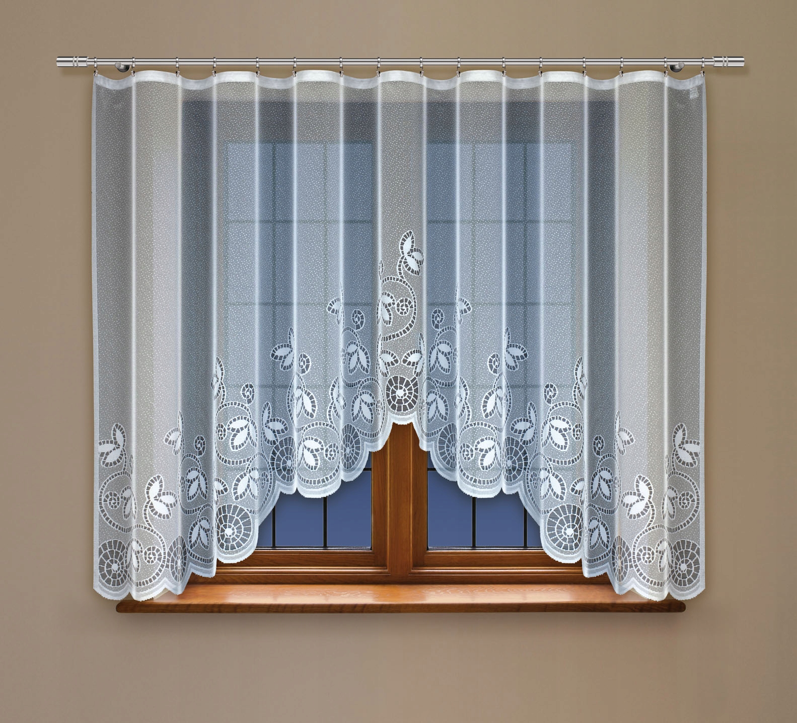 

24256 Gotowa Firana Z Taśmą Krótka 300x160