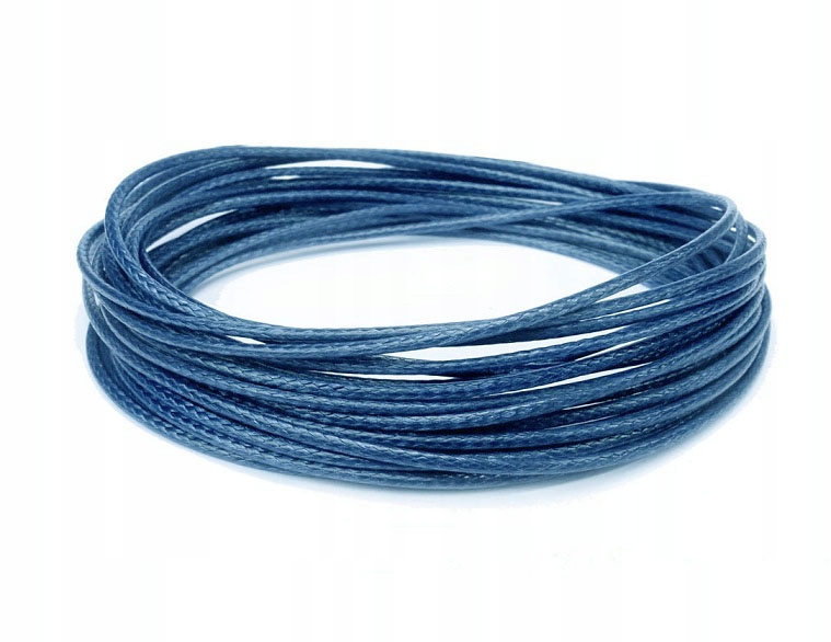 W47 0,8mm Sznurek nylon wosk 5m ciemny Niebieski