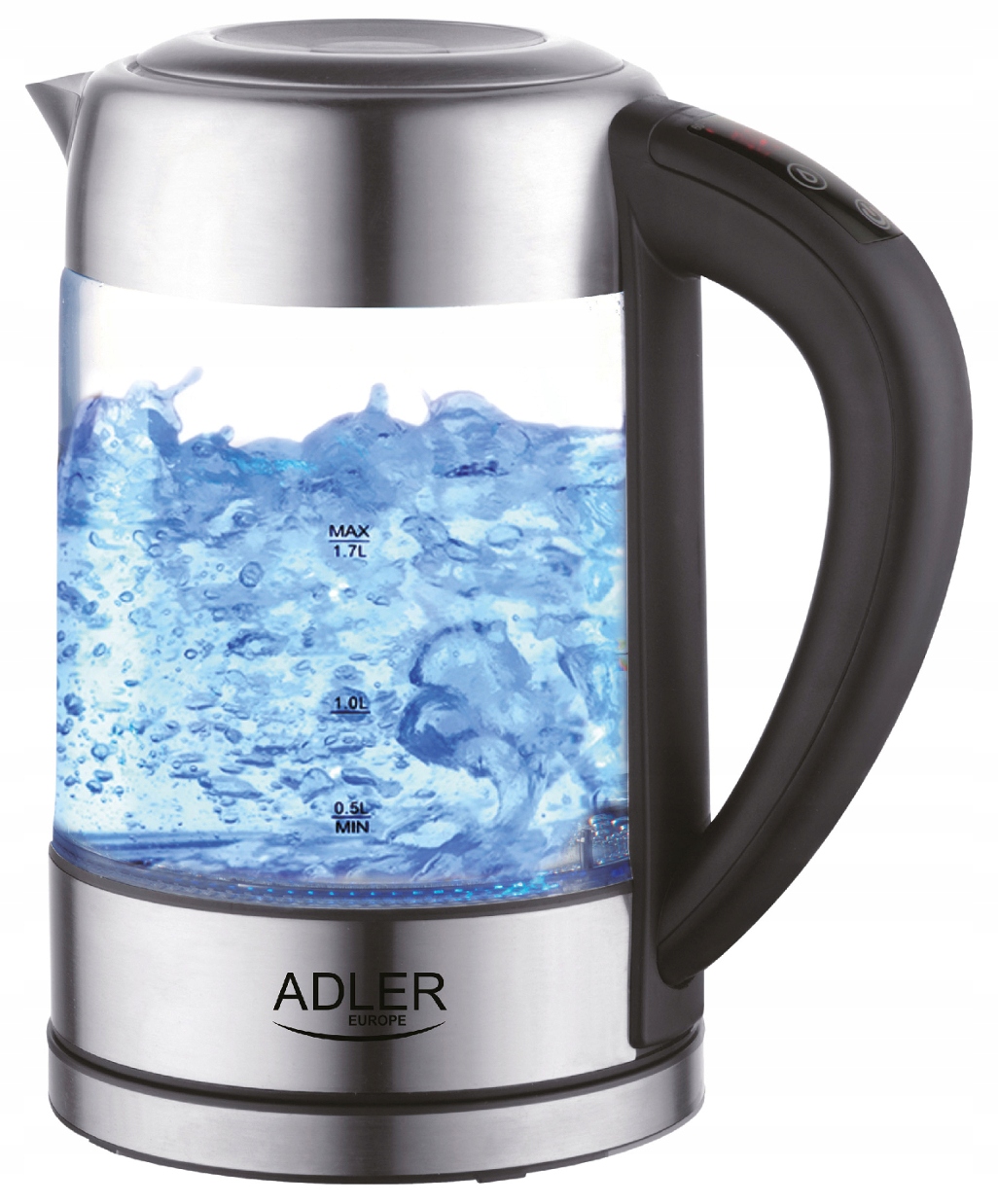 

Czajnik Szklany Z Reg Temperatury LCD Adler AD1247