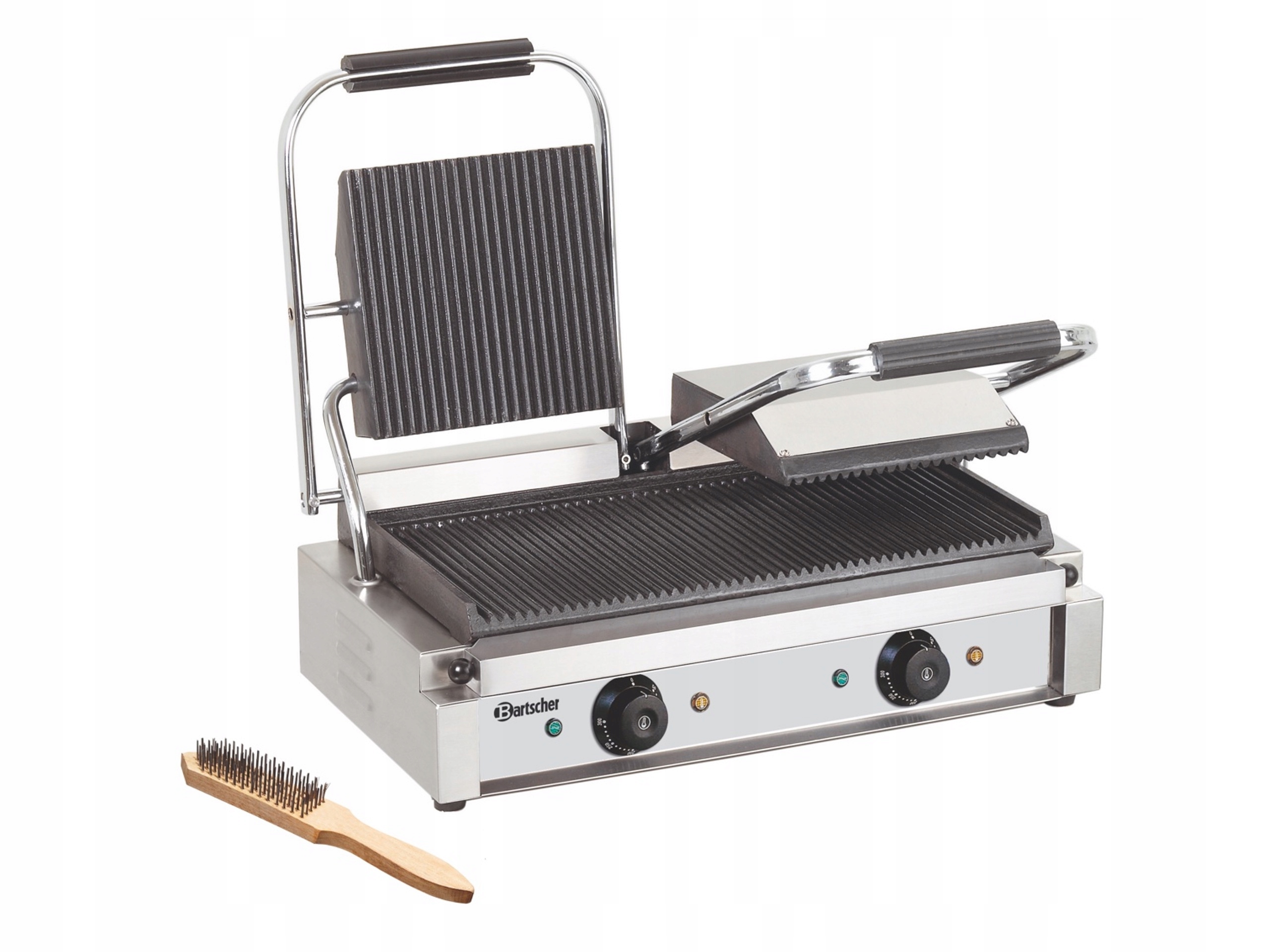 

Grill Kontaktowy Ryflowany Podwójny 3,6kW Żeliwo