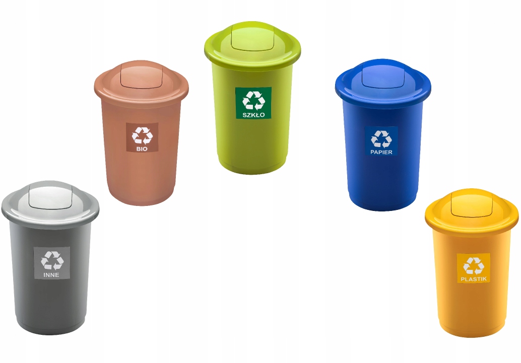 

Zestaw Kosz Do Segregacji Śmieci 50L Top Bin 5 szt