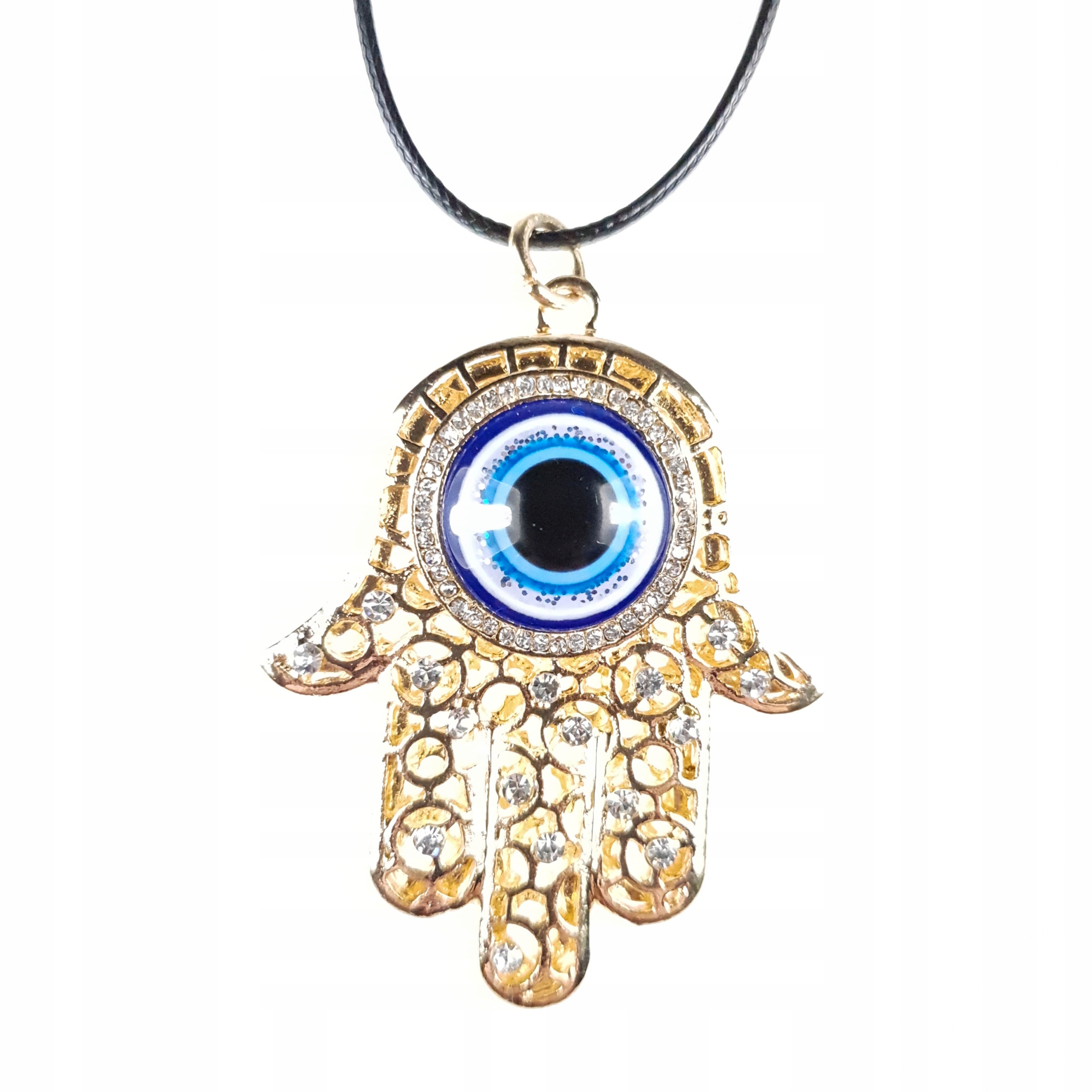

Naszyjnik Oko Proroka Złota Hamsa Evil Eye