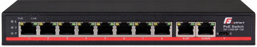 Switch Poe Getfort 8FE+2GE 120W Elektropoint