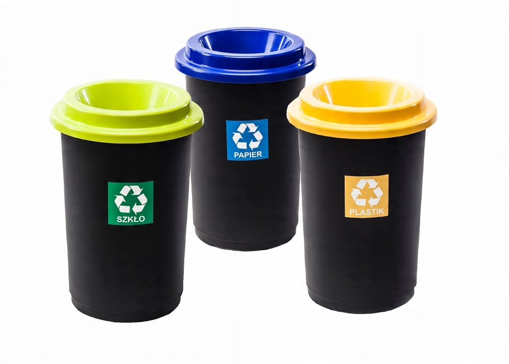 

Zestaw Kosz Do Segregacji Śmieci 50L Eco Bin 3 szt