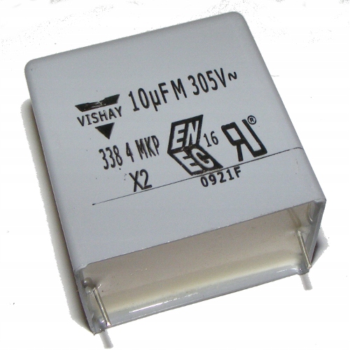

Kondensator Mkp 10uF 305VAC 20% RM:37,5mm Vishay